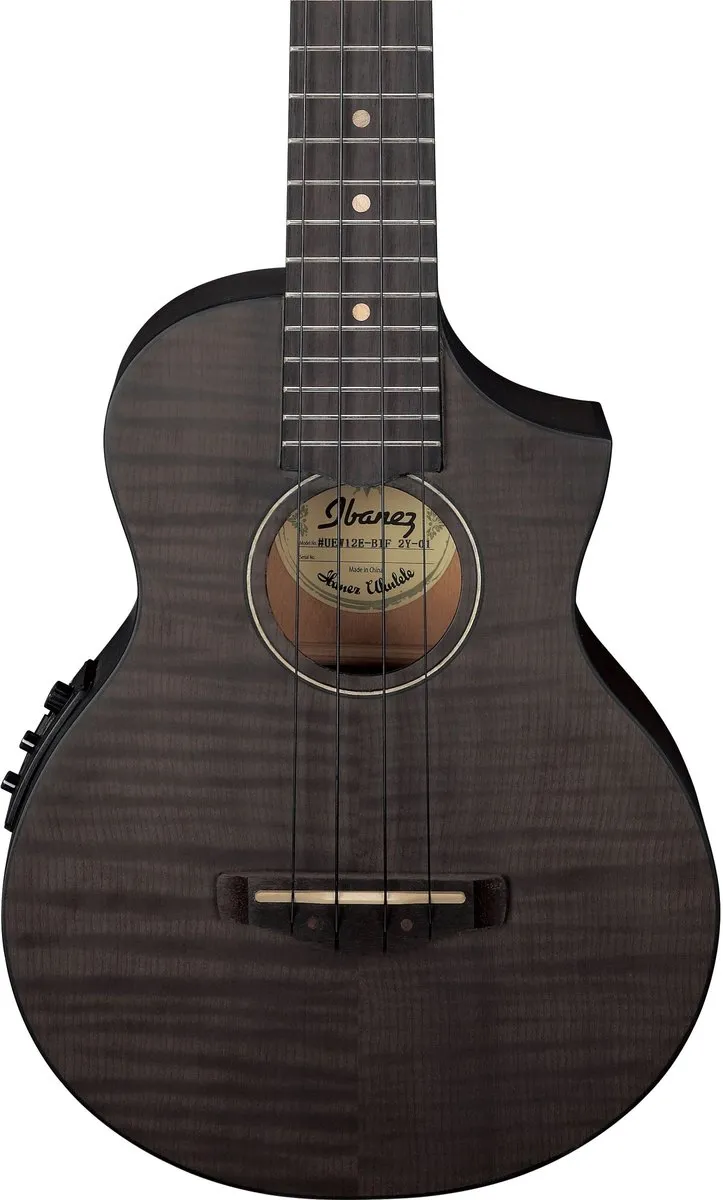 Ibanez UEW12E-BIF Black Ice Flat - Concert ukulele