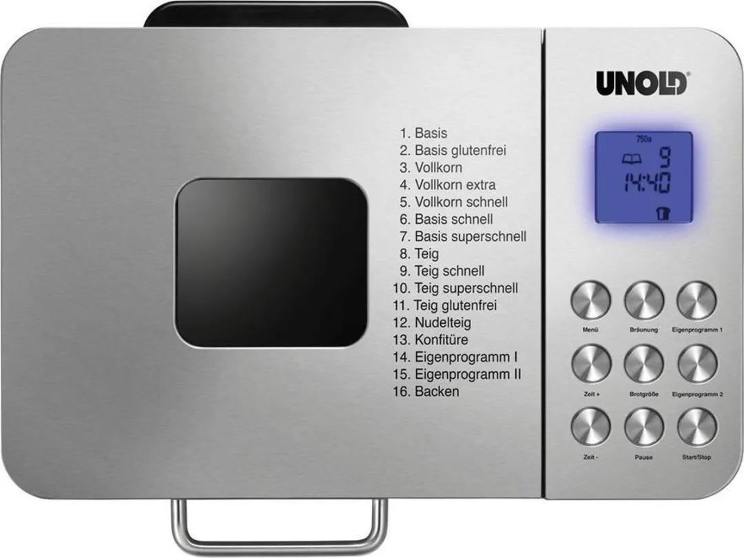 Unold Backmeister 68456 Broodbakmachine 550W - Roestvrijstaal