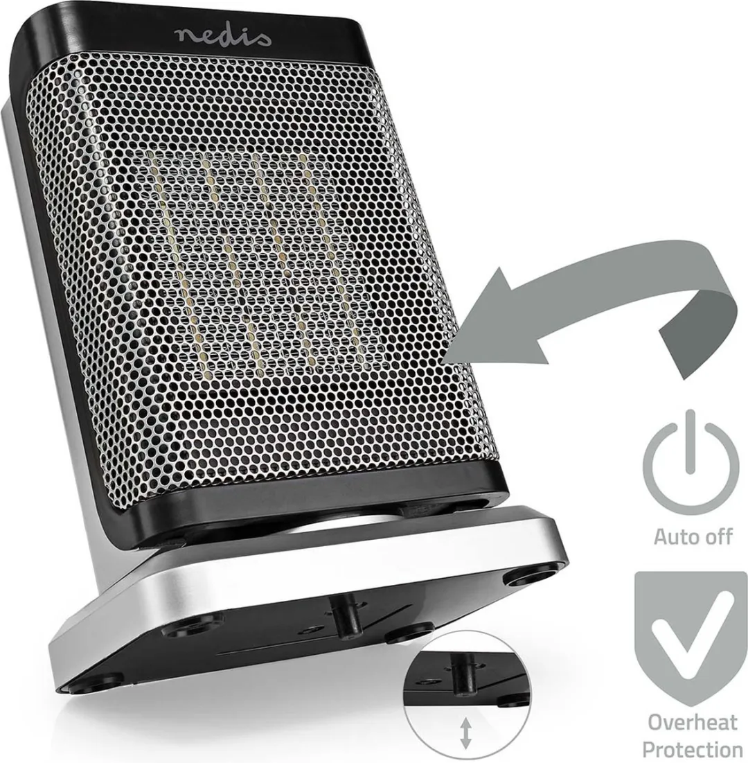 Nedis HTFA17GY Keramische Ventilatorkachel 1500W - Grijs