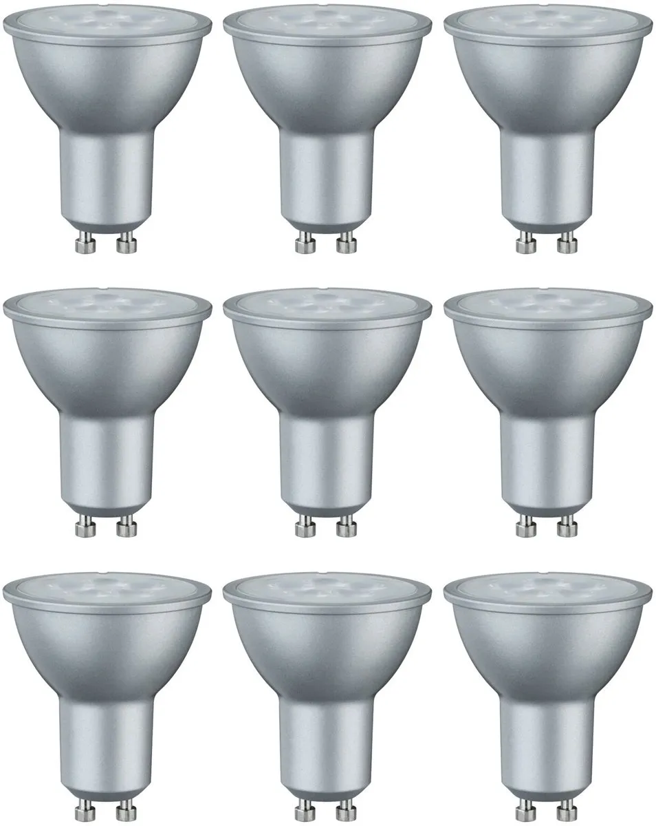 Paulmann Set LED Reflector 9x 6,5W 425lm 2700K - 9 Stuks
