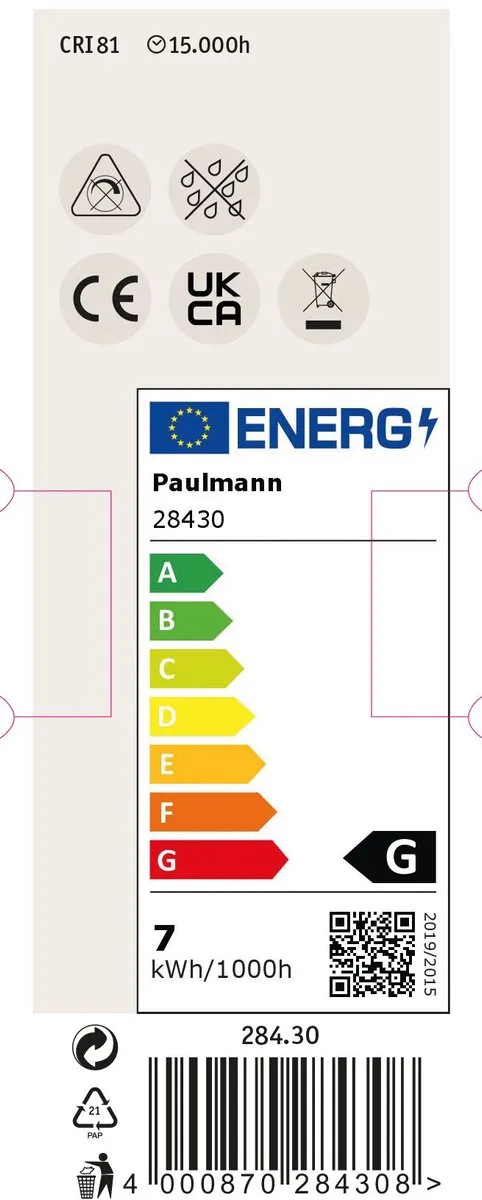 Paulmann Set LED Reflector 9x 6,5W 425lm 2700K - 9 Stuks - afbeelding 6 van 6