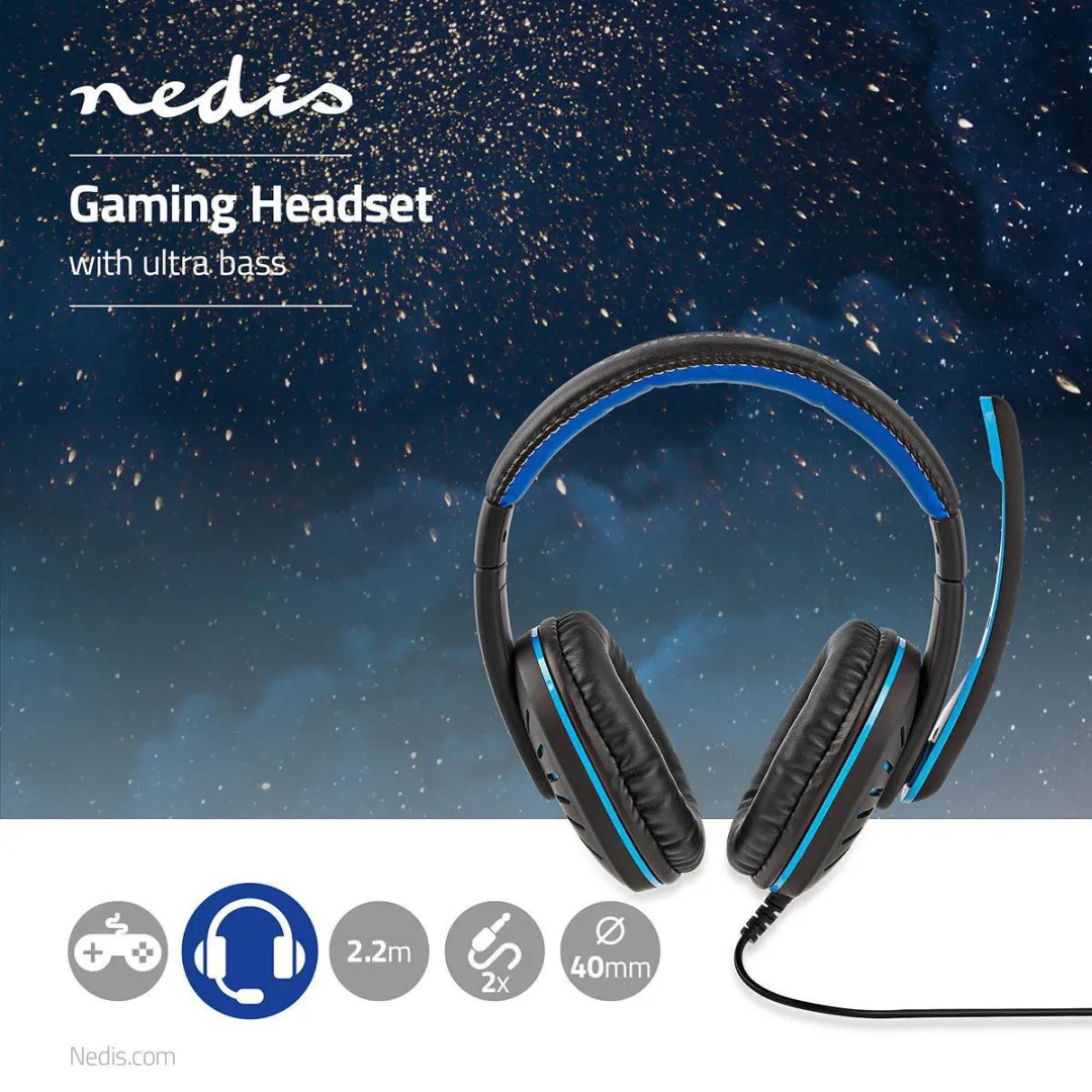 Nedis GHST100BK Gaming Headset - Zwart