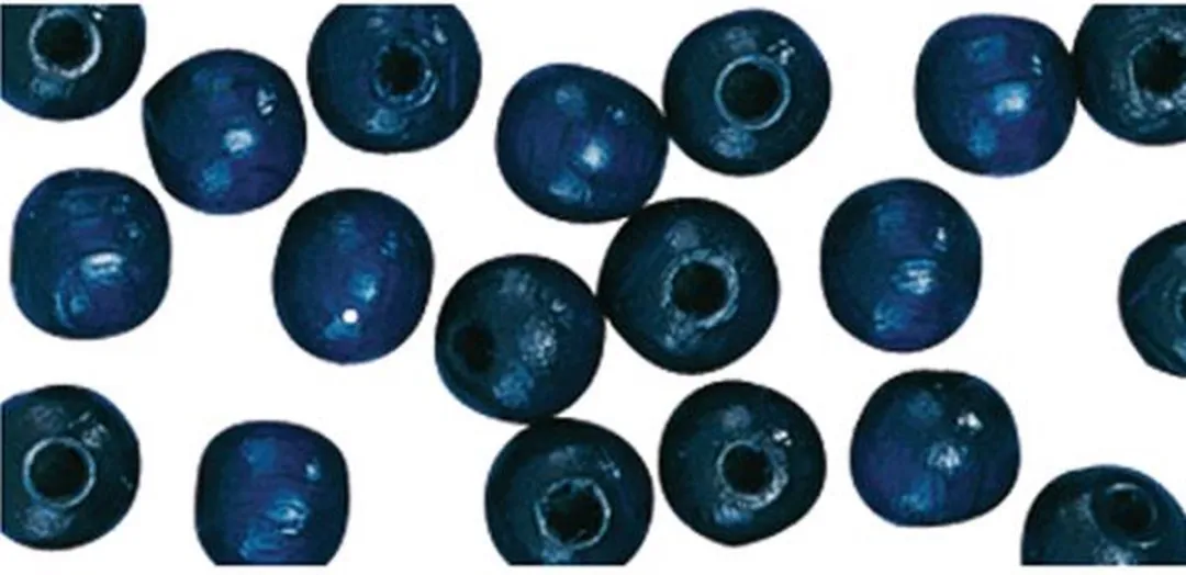 Rayher Houten Kralen 10mm - 104 Stuks - Donkerblauw