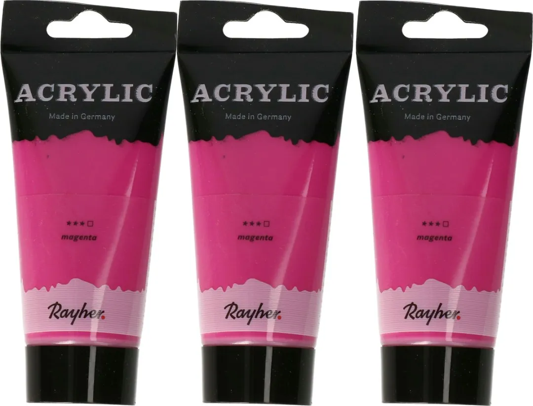 Rayher Acrylverf op waterbasis Donkerroze 75ml