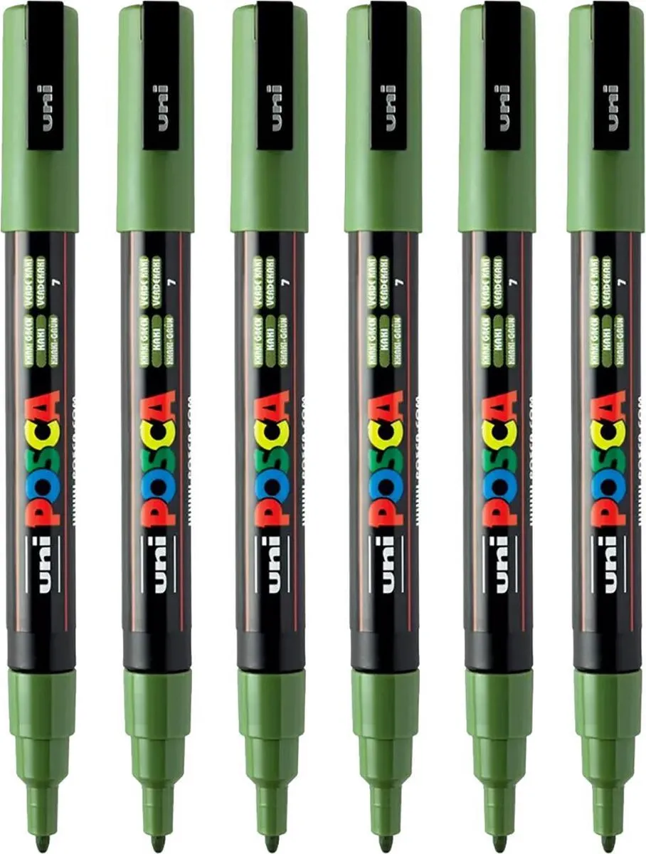 Posca PC-3M Fine Tip Verfstiften - 6 Stuks