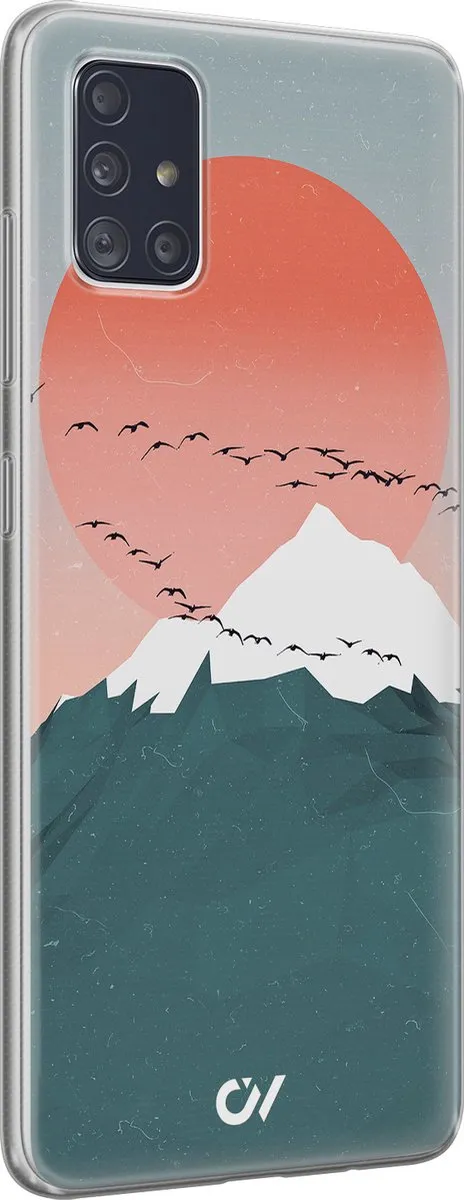 Casevibes Galaxy A51 Hoesje Mountain Birds - Blauw