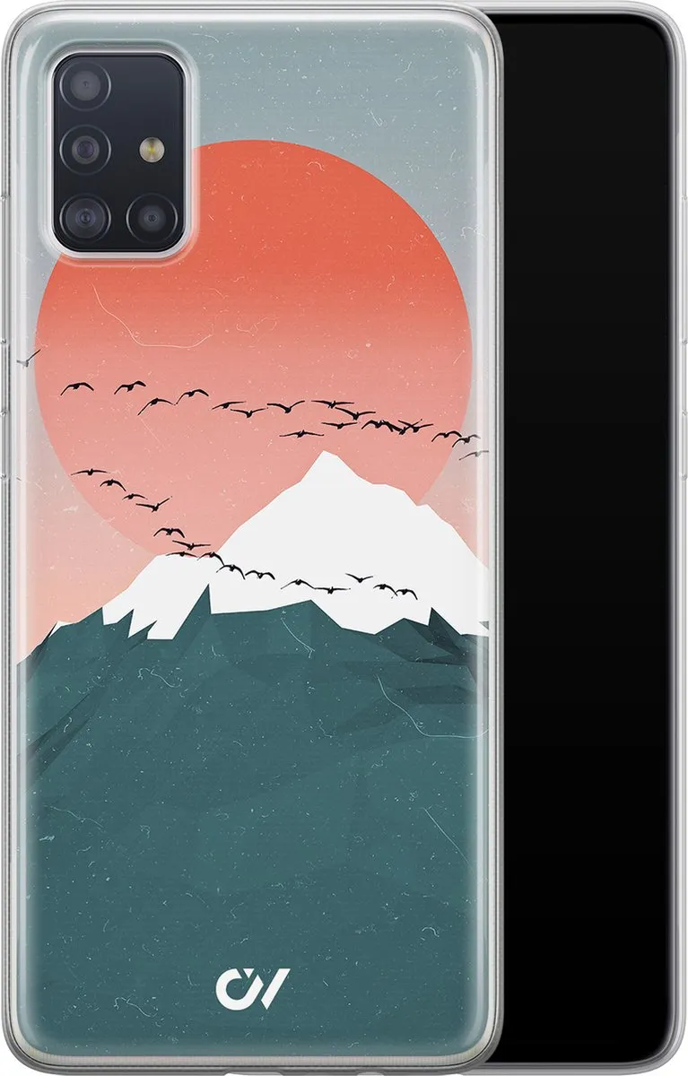 Casevibes Galaxy A51 Hoesje Mountain Birds - Blauw