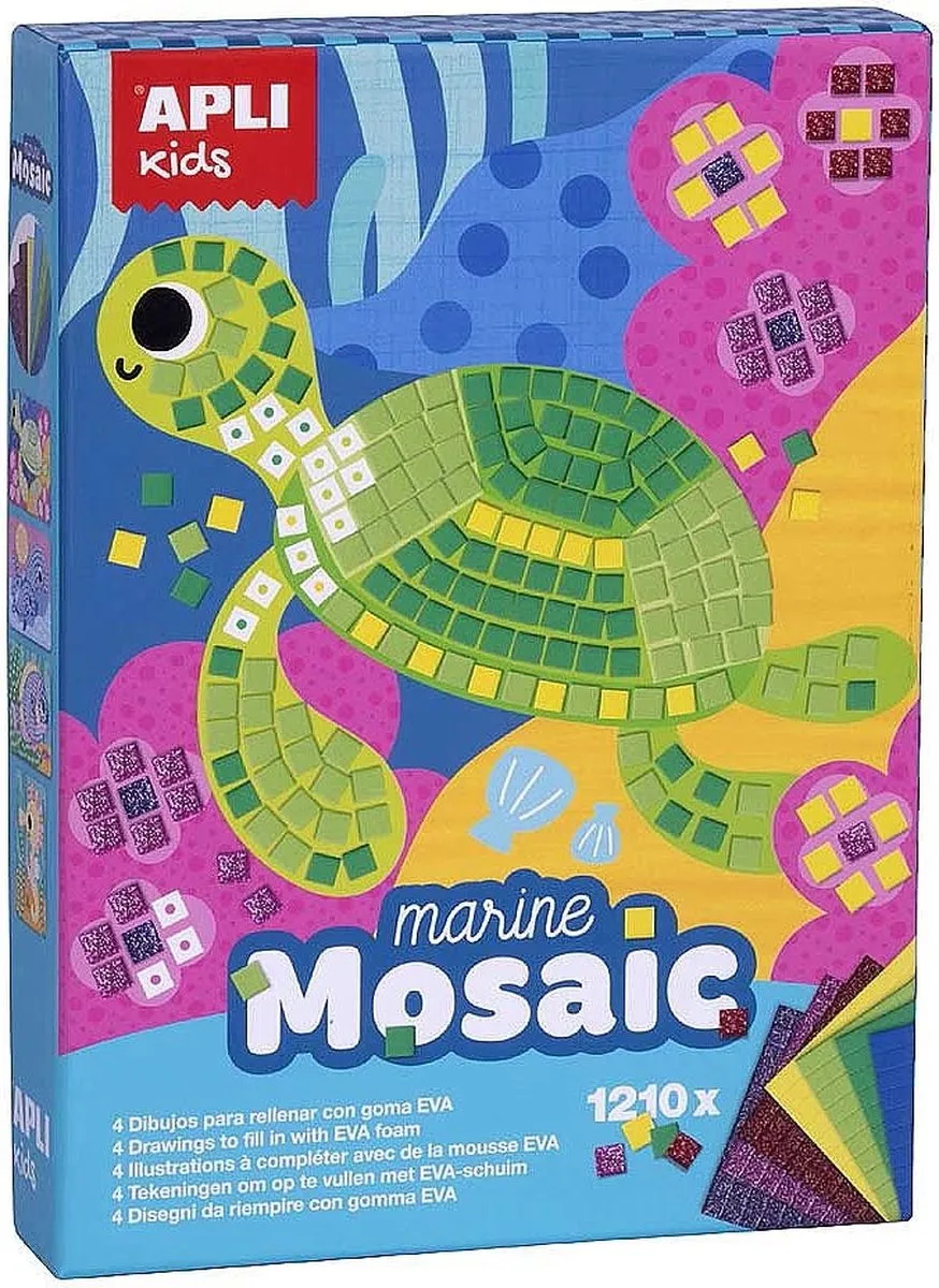 Apli Kids EVA Schuim Mozaïek Oceaan Dieren - Multicolor