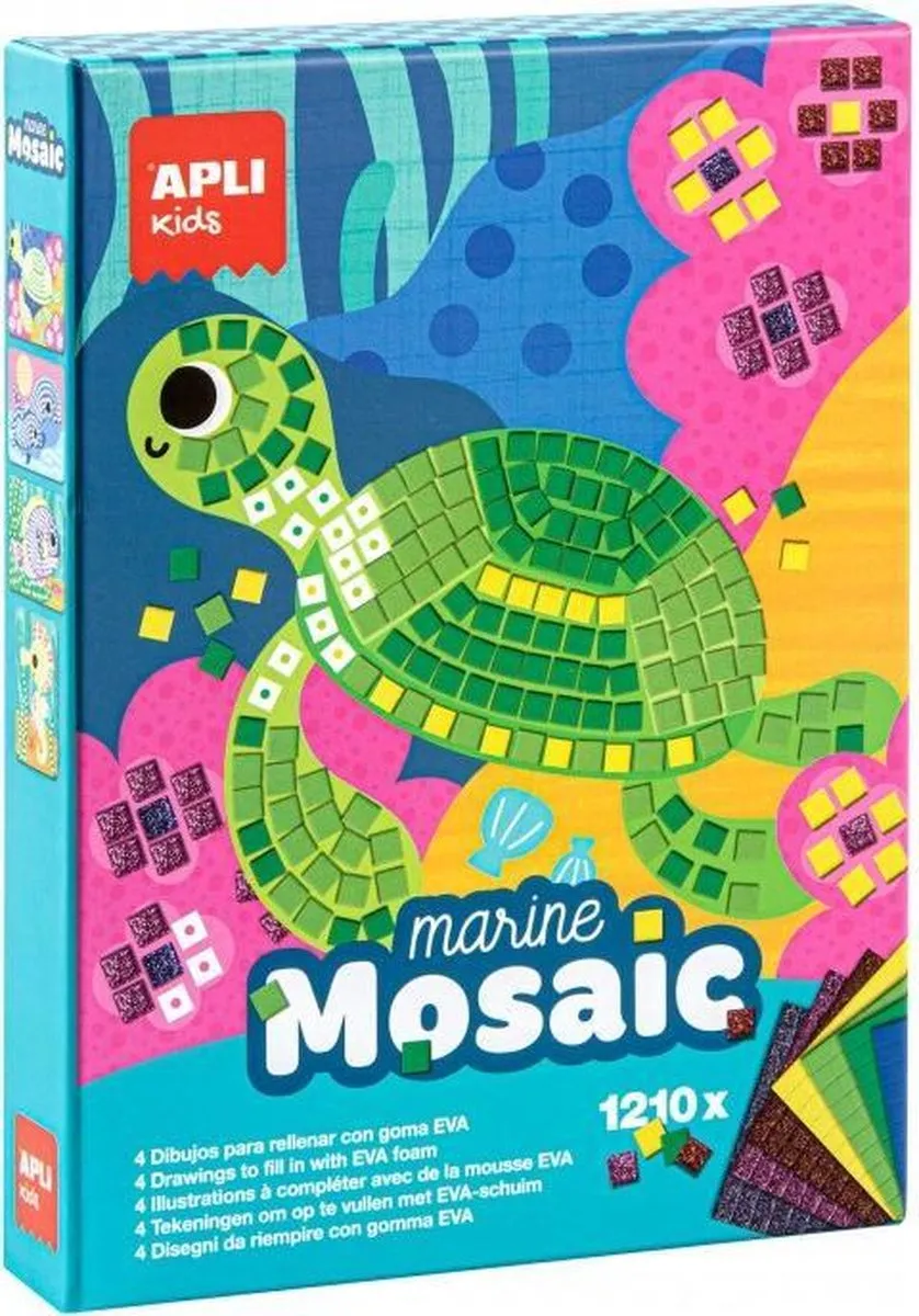 Apli Kids EVA Schuim Mozaïek Oceaan Dieren - Multicolor