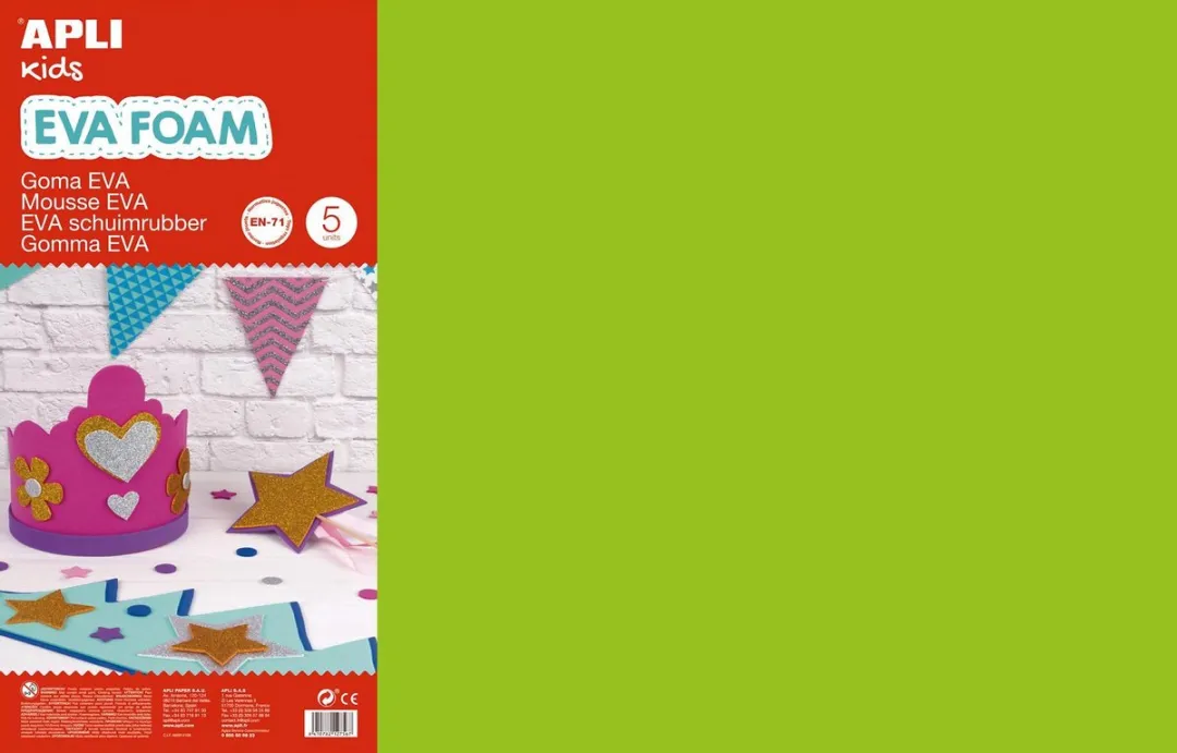 Apli Kids EVA Foam Vellen 60x40cm Groen