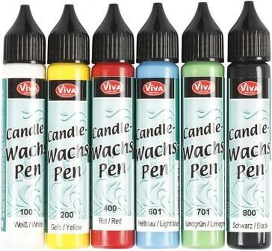 Creativ Company Viva Decor Kaarsversierpen Set - 6x25ml - Multicolor