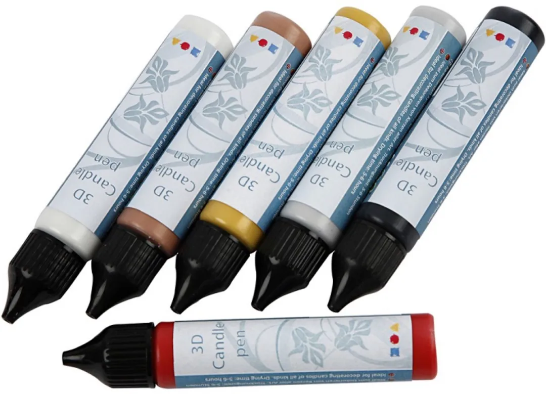 Creativ Company Viva Decor Kaarsversierpen Set - 6x25ml - Multicolor