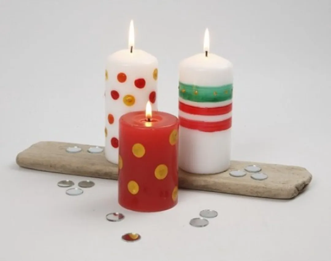 Creativ Company Viva Decor Kaarsversierpen Set - 6x25ml - Multicolor