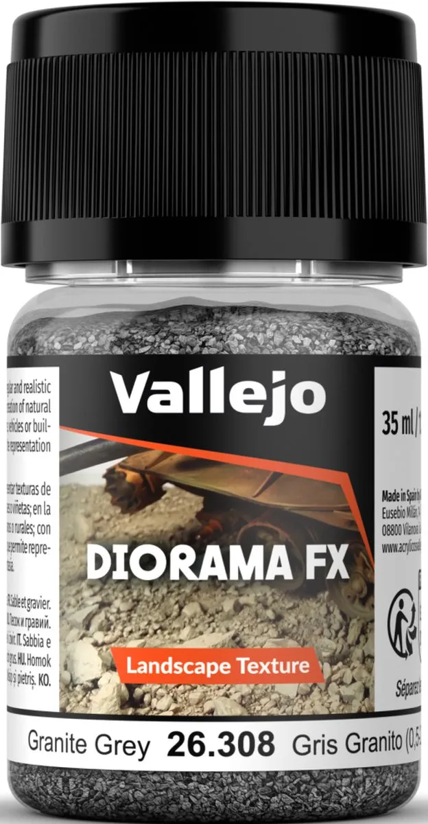 Vallejo Landscape Textures 308 Graniet Grijs 35ml
