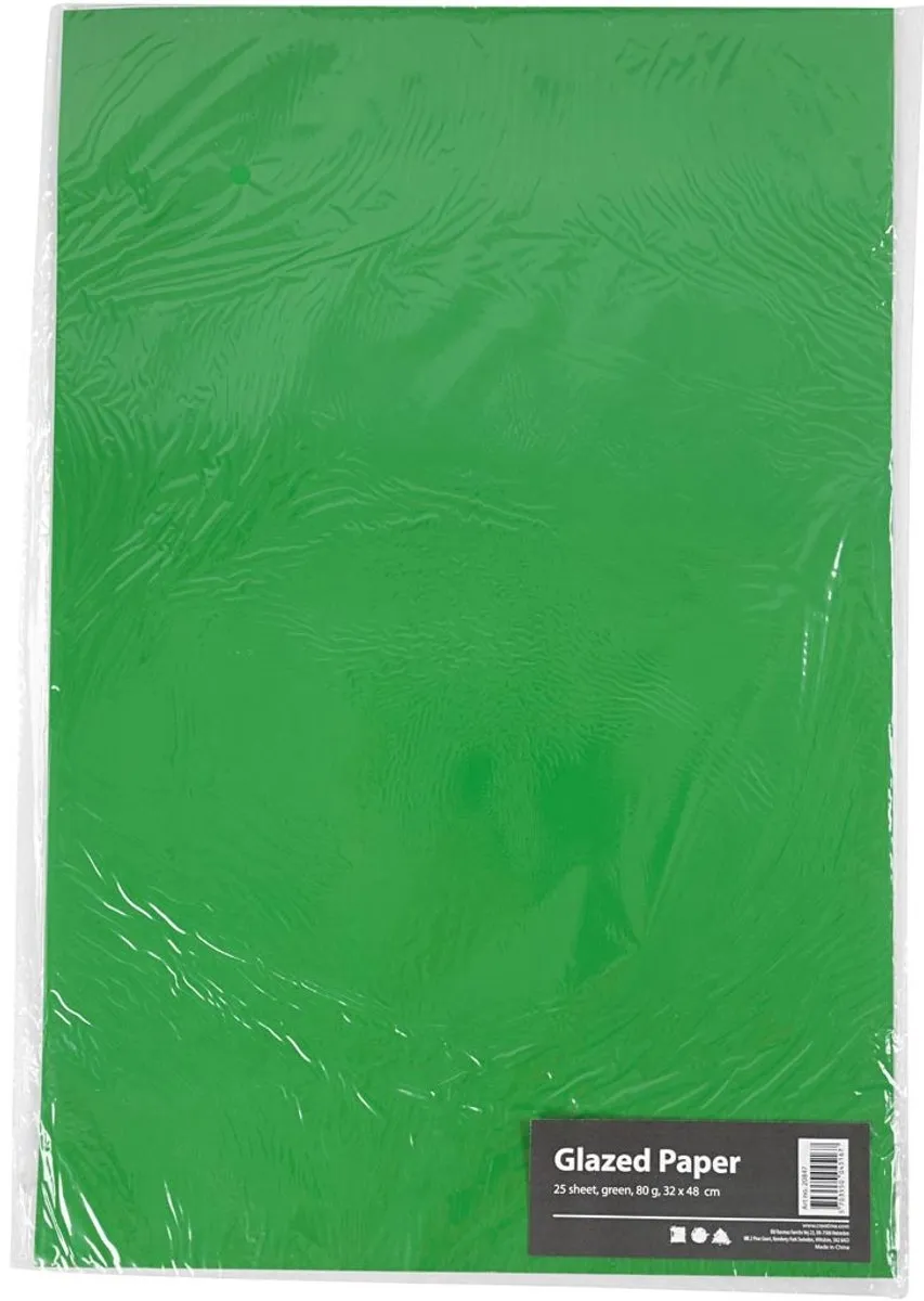 Creativ Company Glanspapier 80 gr - 25 Vel 32x48cm Groen