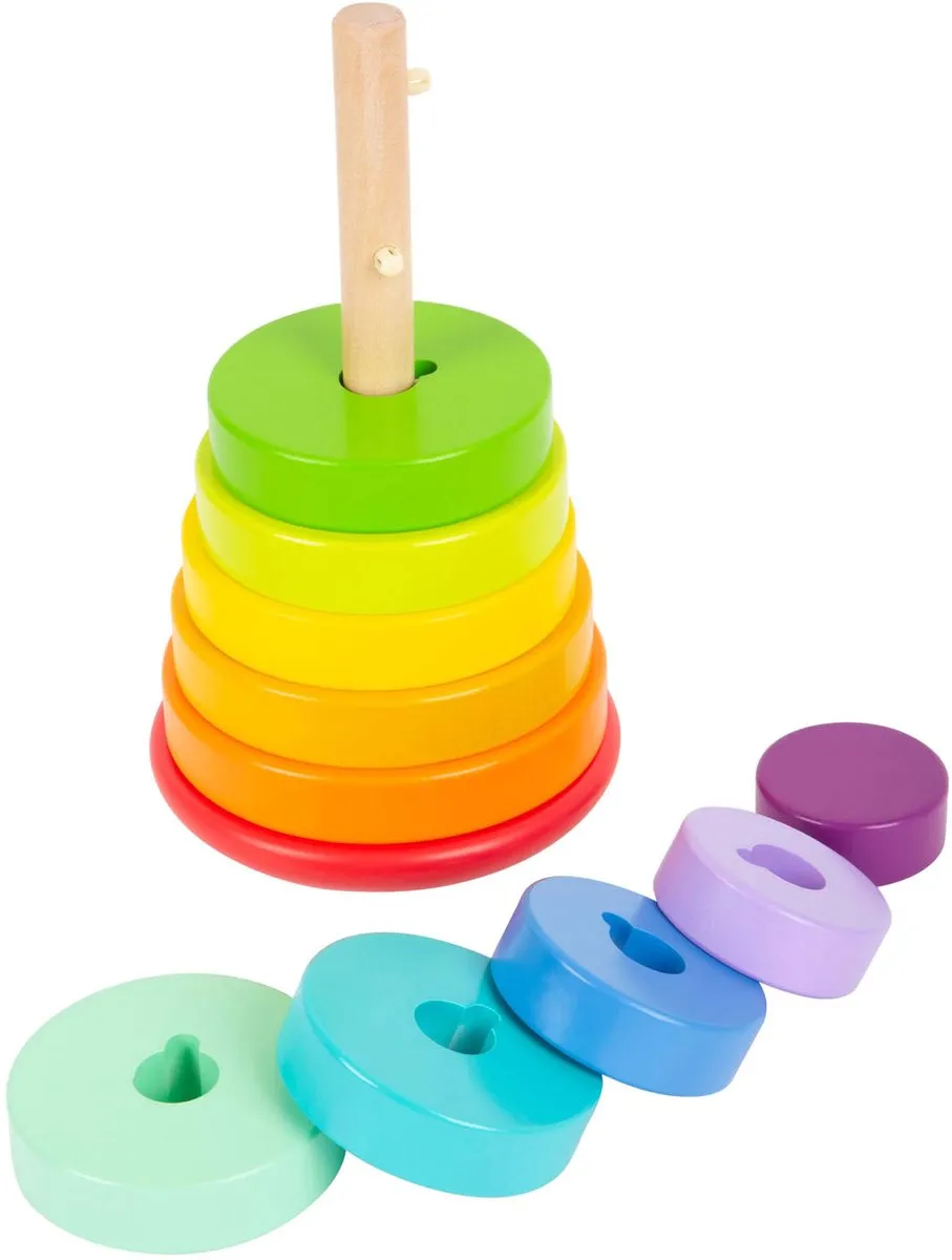 Small Foot Houten Stapeltoren Regenboog - 11-delig Multicolor - afbeelding 2 van 6