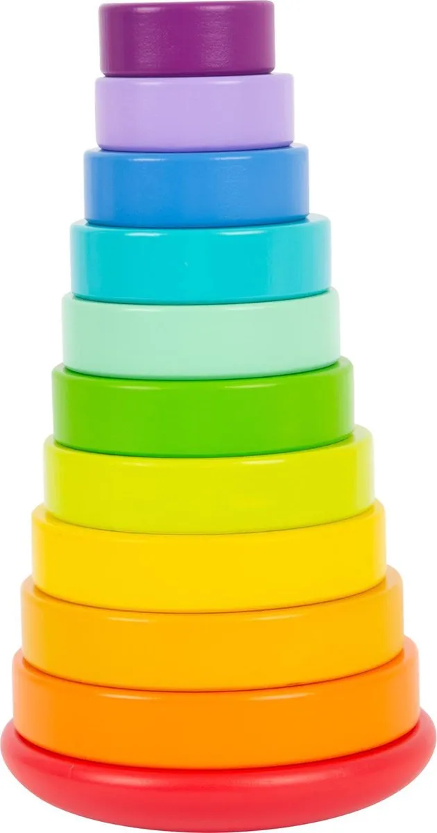 Small Foot Houten Stapeltoren Regenboog - 11-delig Multicolor - afbeelding 6 van 6