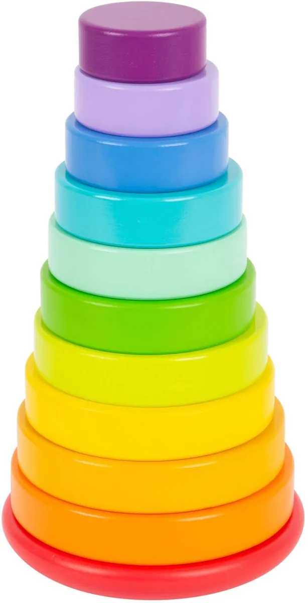 Small Foot Houten Stapeltoren Regenboog