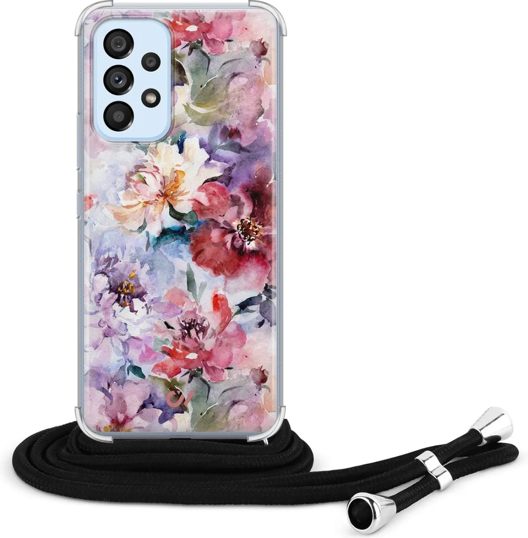 Casevibes Telefoonhoesje Samsung A53 C/A53/UV/006 - Roze Bloemen Acryl
