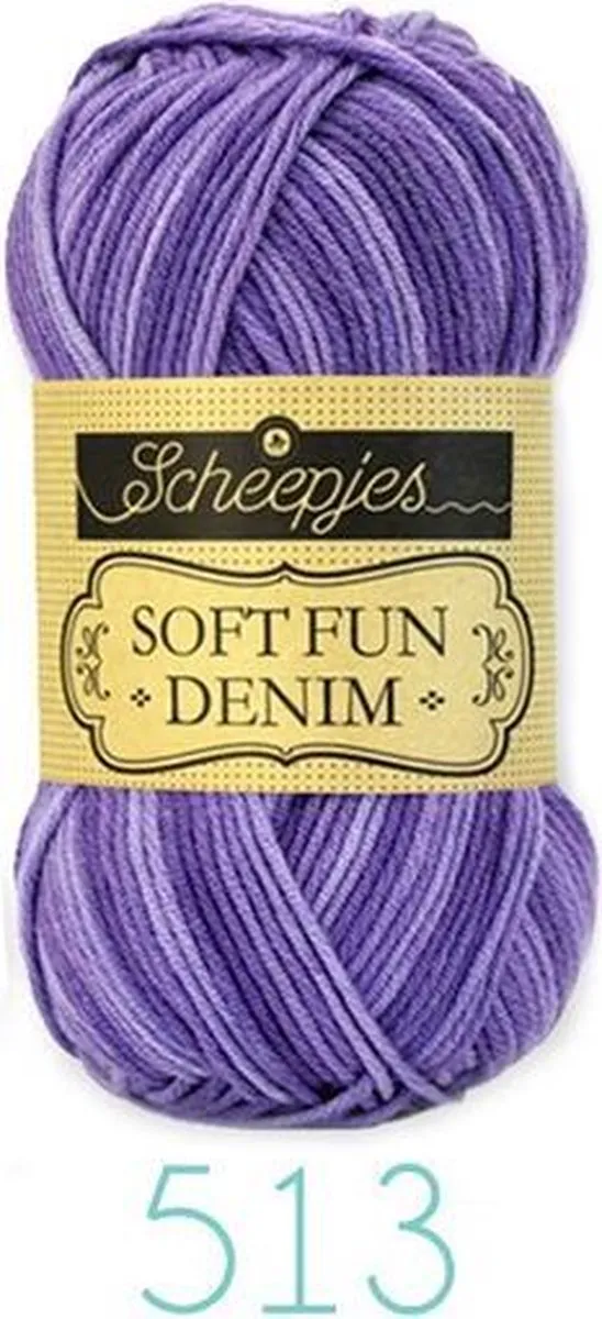 Scheepjes Softfun Denim 513 Wol - Paars