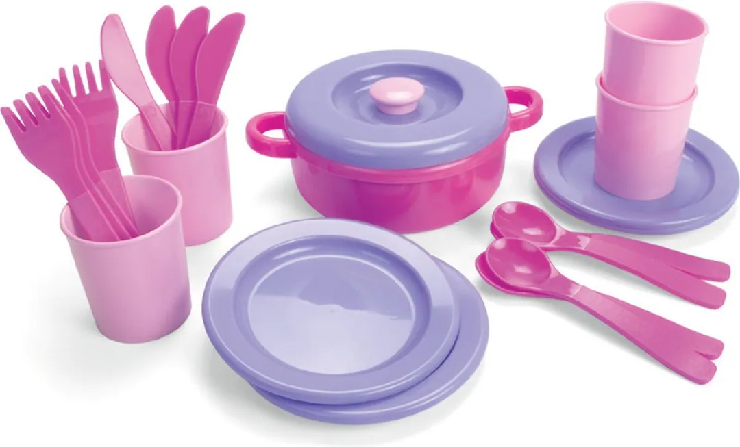 Dantoy Dinner Set Pink - 1 Stuk