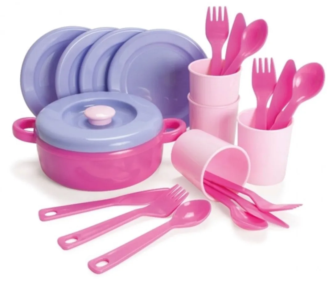 Dantoy Dinner Set Pink - 1 Stuk