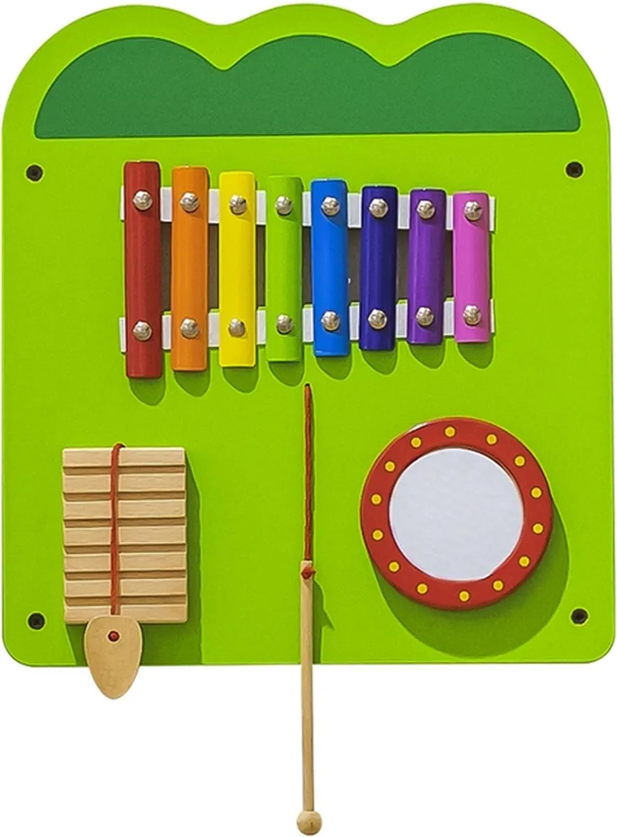 Vigatoys Houten Wandspeelbord Krokodil Groot 187cm - Groen - afbeelding 6 van 6