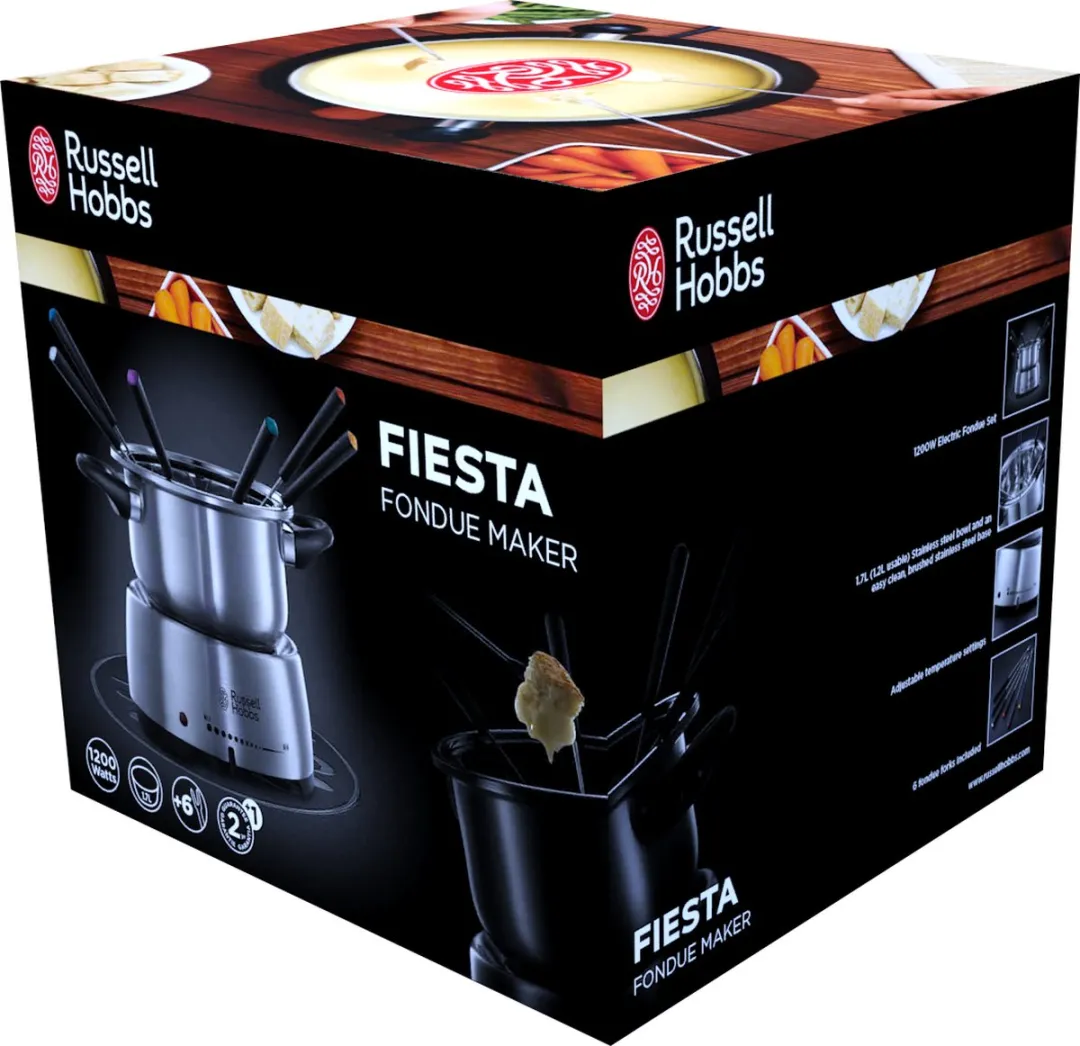 Russell Hobbs Fiesta Fonduepan 1200W - 2L - RVS - afbeelding 6 van 6