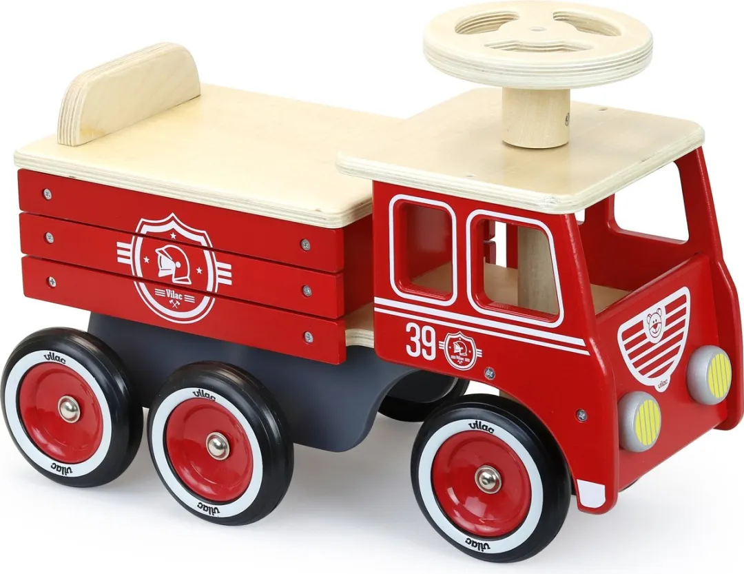 Vilac Loopwagen Brandweer - Rood