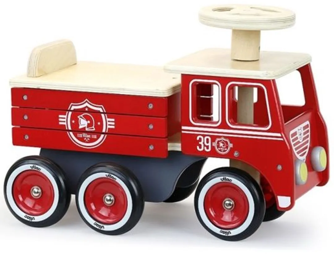 Vilac Loopwagen Brandweer - Rood