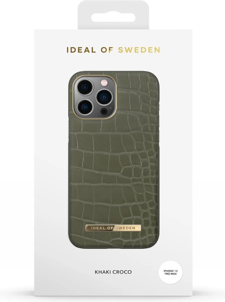 iDeal of Sweden iPhone 13 Pro Max Fashion Case - Khaki Croco - afbeelding 6 van 6