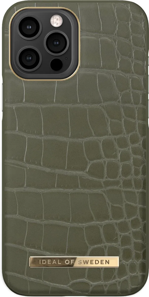 iDeal of Sweden iPhone 13 Pro Max Fashion Case - Khaki Croco - afbeelding 2 van 6