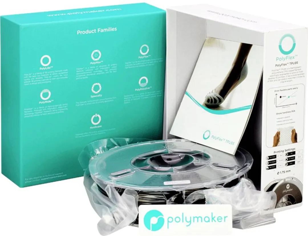 Polymaker PolyFlex TPU-95A Filament 1.75mm 750g - Zwart