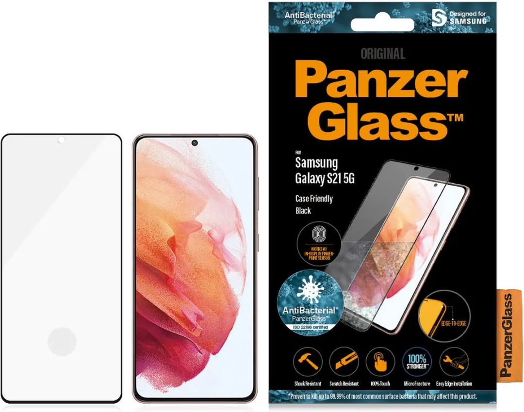 PanzerGlass PZ-7256 Screenprotector - Samsung Galaxy S21 - Zwart