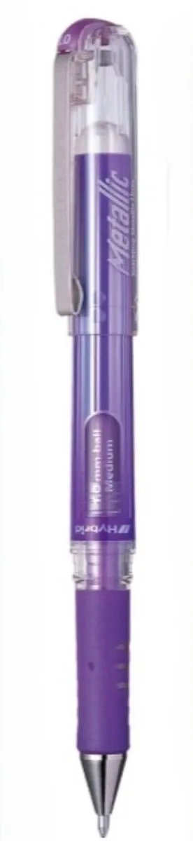 Pentel Hybrid Gelpen Metallic Paars Medium