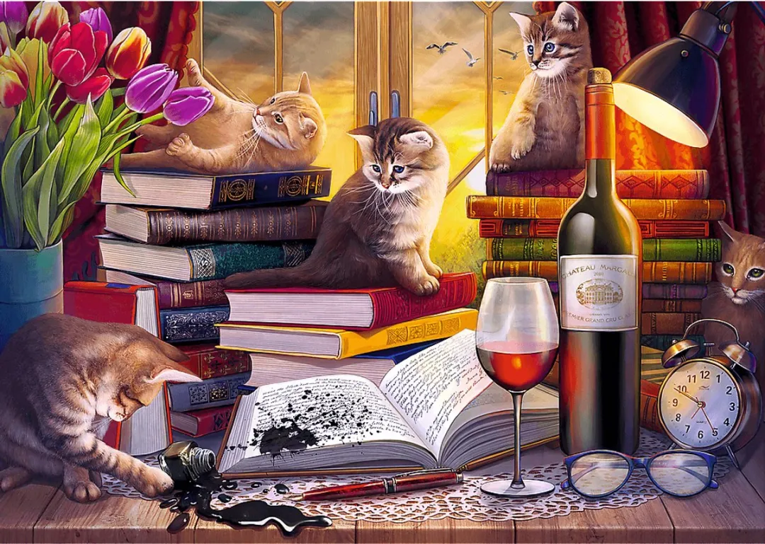 Trefl Legpuzzel Kattenavond 2000 Stuks - 31527126 Multicolor