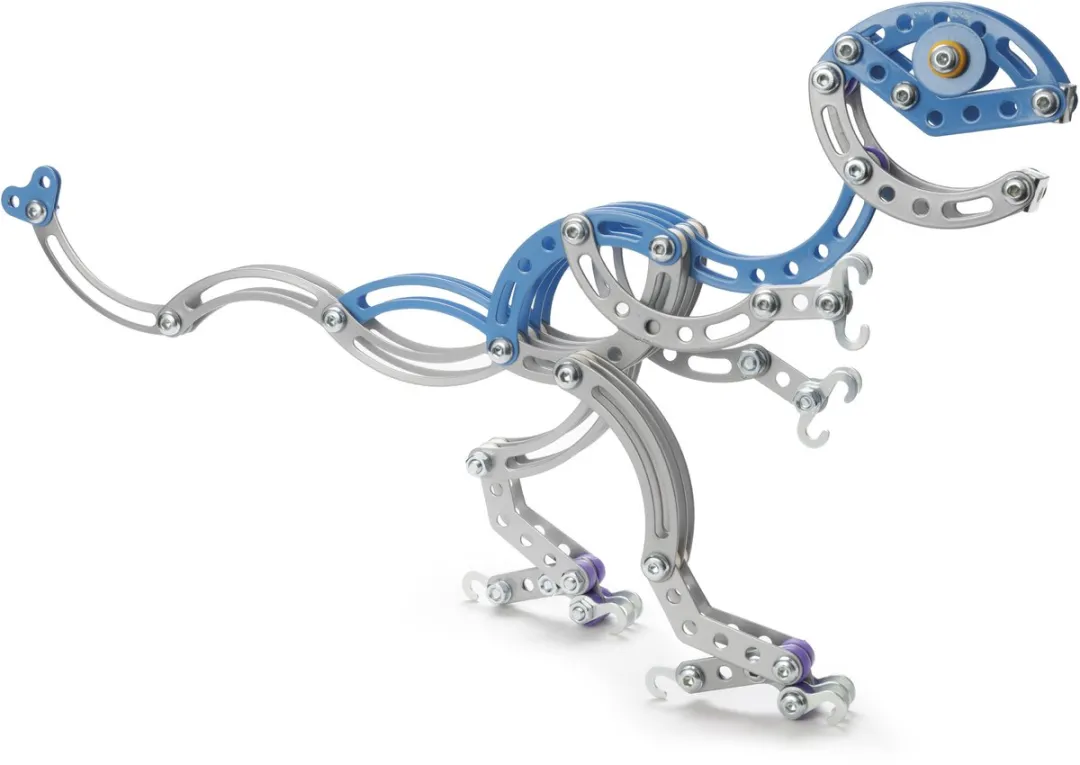 Alexander Toys Dino Velociraptor Constructieset 202-delig - Metaal Blauw
