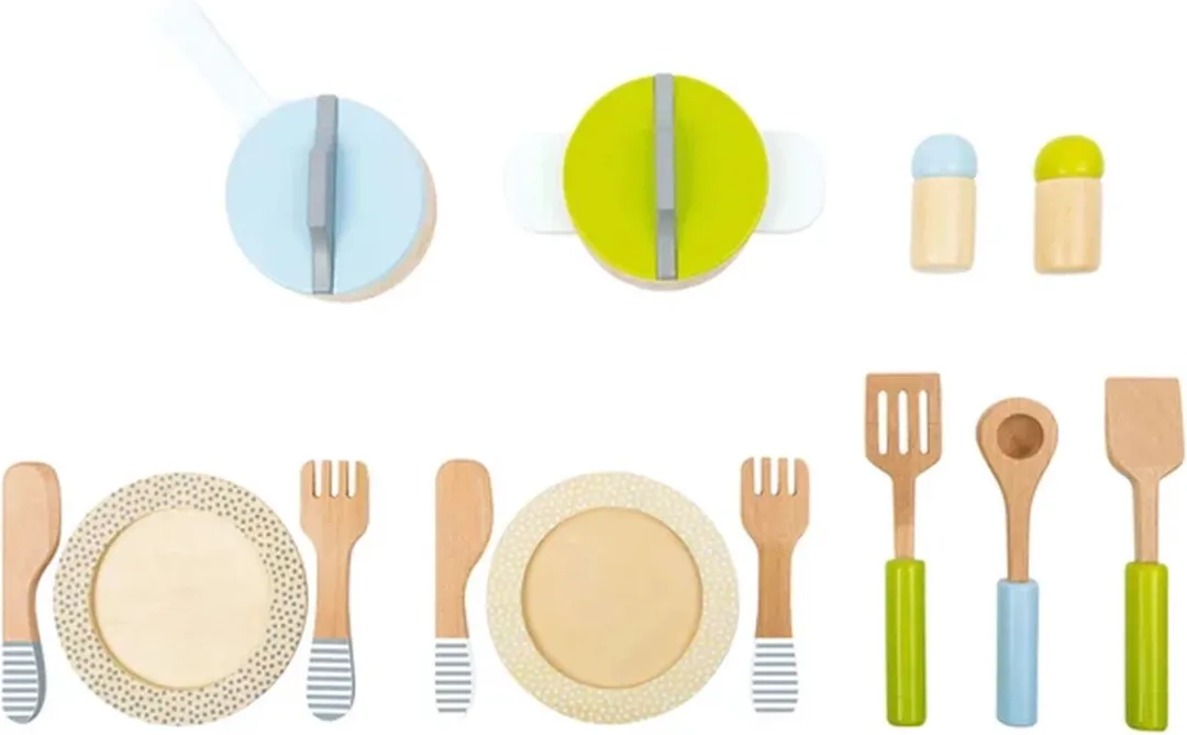 Small Foot Houten Kook- en Servies Set 15-delig - Multicolor