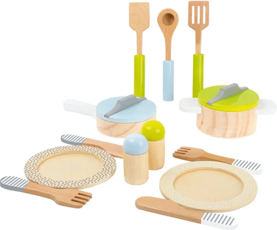 Small Foot Houten Kook- en Servies Set 15-delig - Multicolor