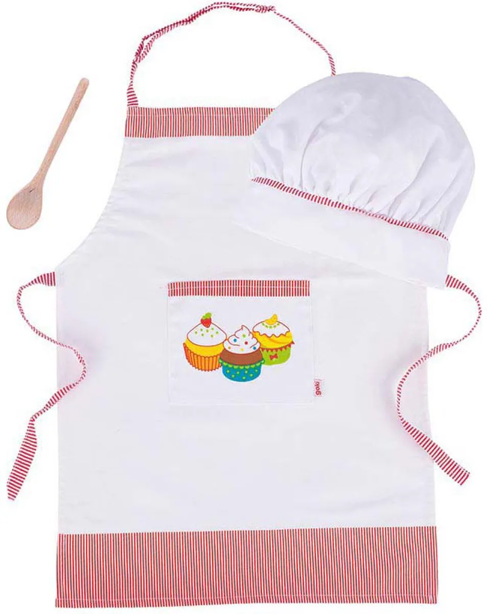Goki Keuken Kookset 3-delig - Wit/Rood