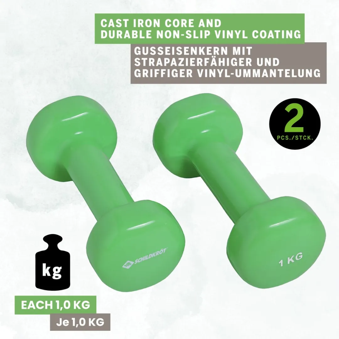 Schildkröt Dumbbells Fitness Set 2x1kg - Multicolor