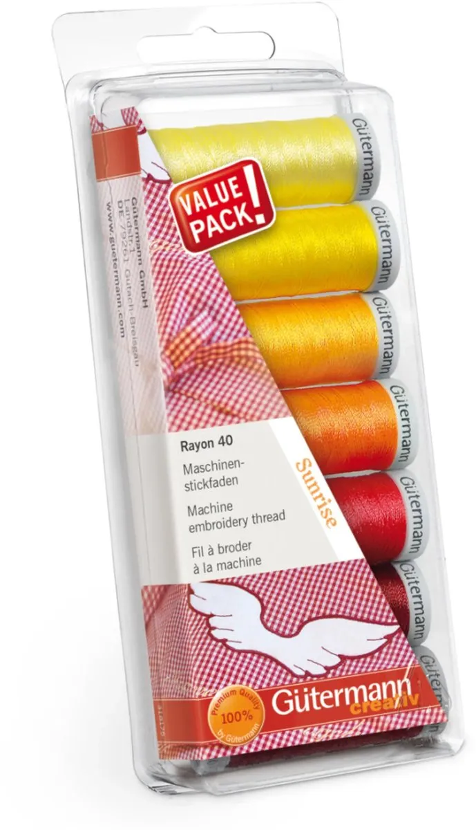 Gutermann Rayon Machineborduurgarenset 7x200m - 7 Kleuren - afbeelding 5 van 6