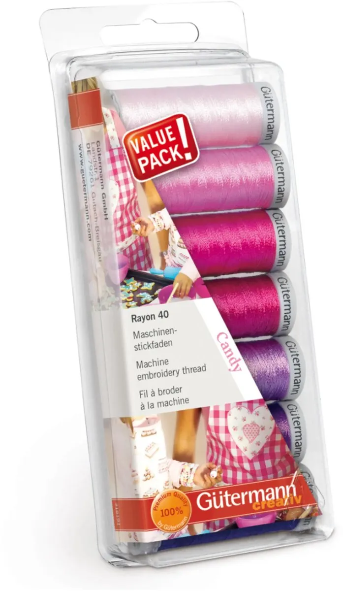 Gutermann Rayon Machineborduurgarenset 7x200m - 7 Kleuren - afbeelding 4 van 6