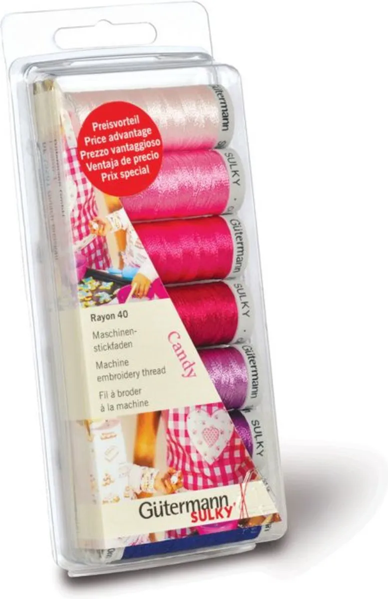 Gutermann Rayon Machineborduurgarenset 7x200m