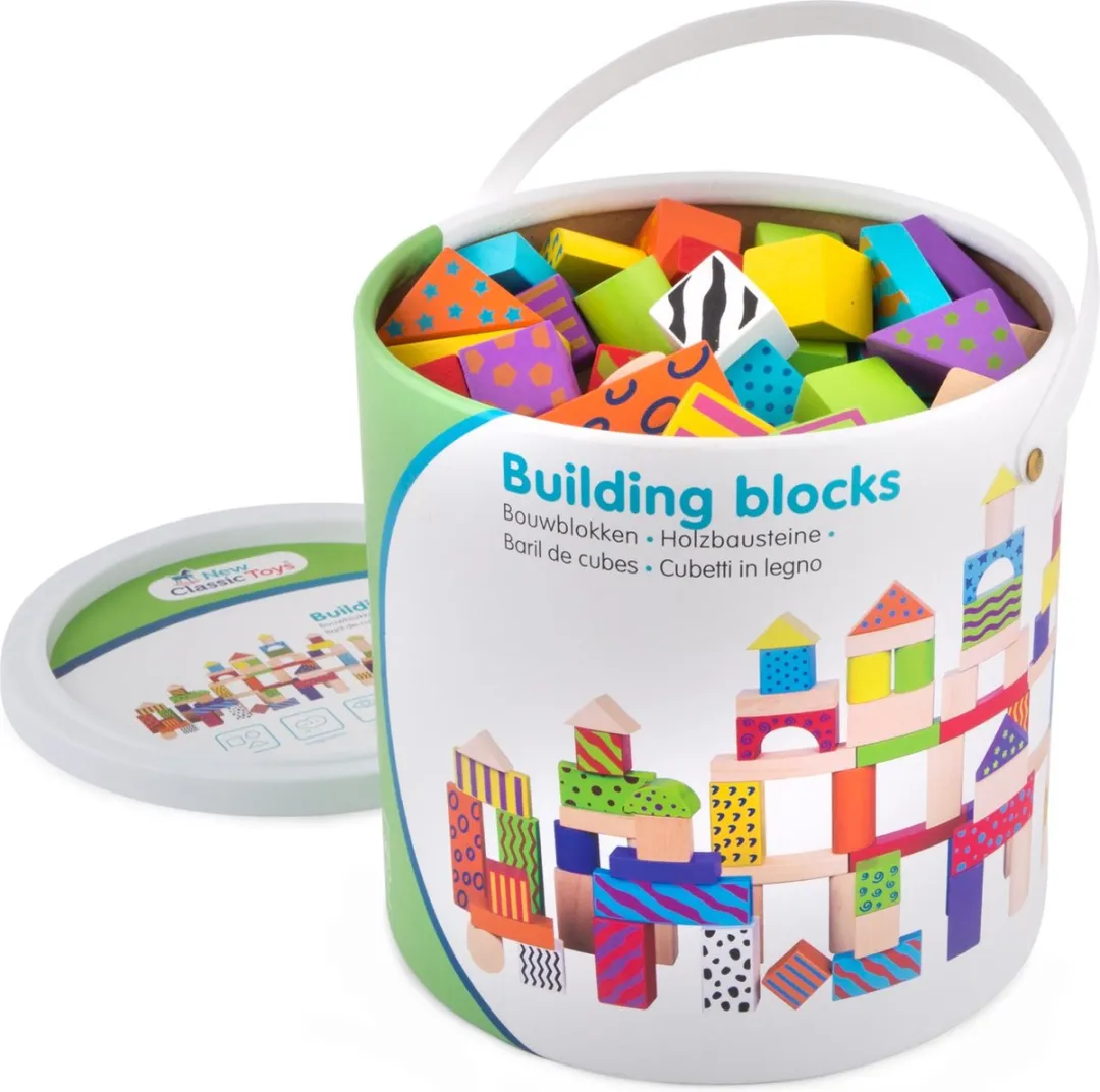 New Classic Toys Houten Bouwblokken 100 Stuks Fantasie