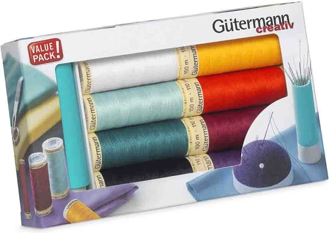 Gutermann Allesnaaigarenset 8x100m - 8 Kleuren - Multi