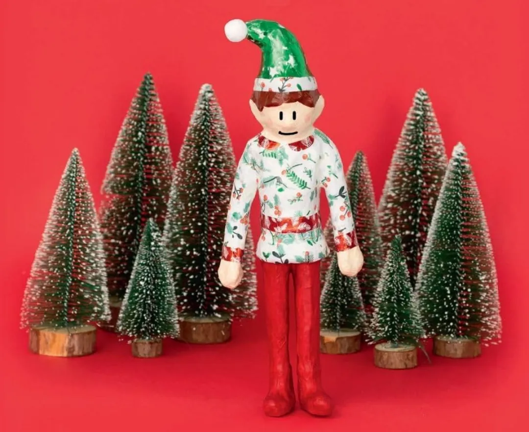 Decopatch Kerstelf Figuur - Kraft