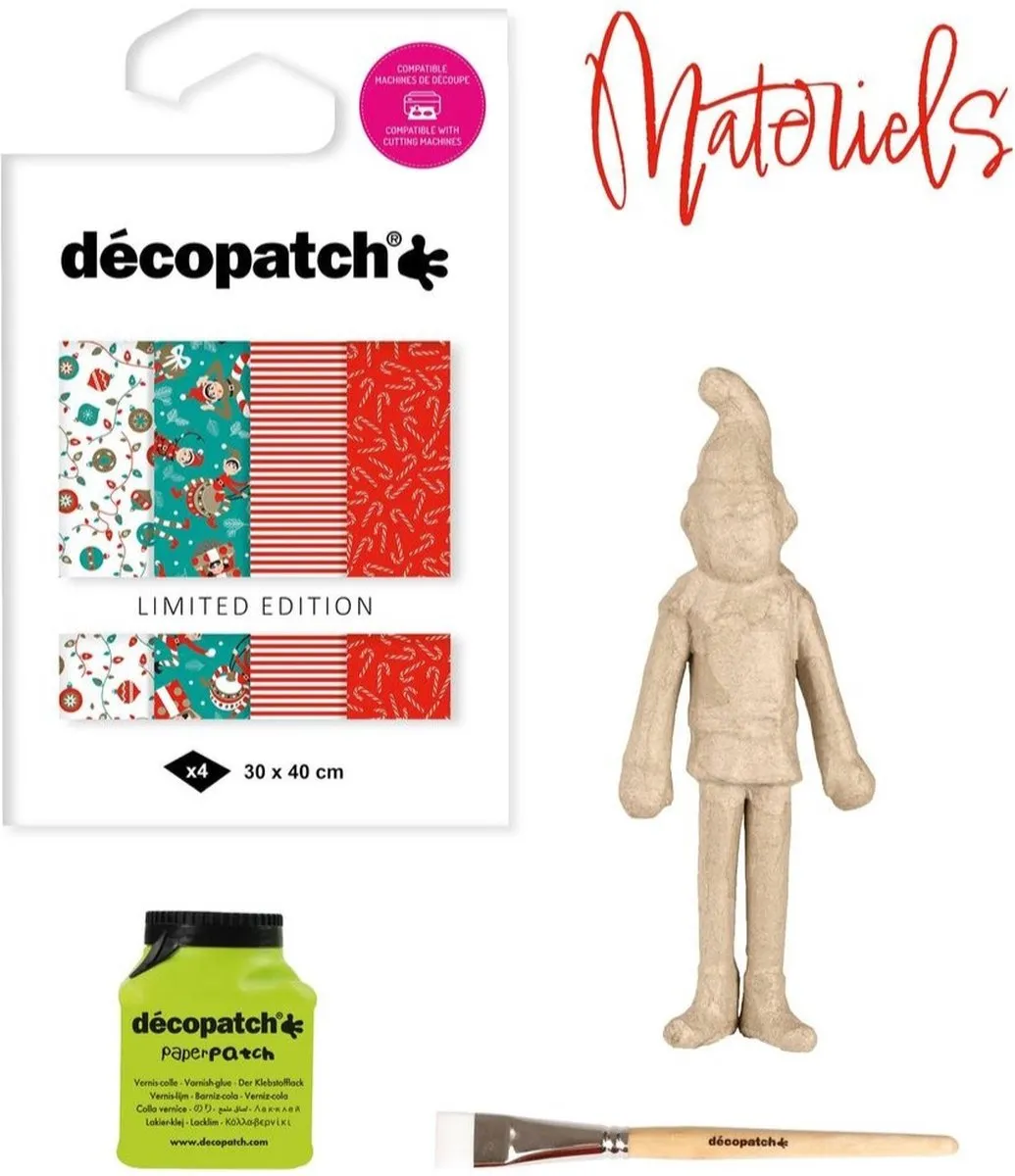 Decopatch Kerstelf Figuur - Kraft
