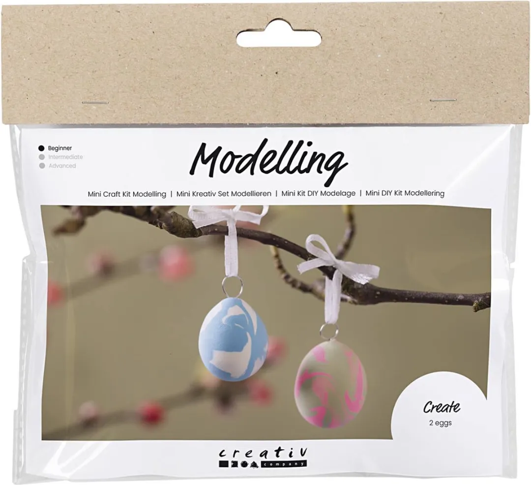 Creativ Company Mini Hobbyset Boetseren 2 Gemarmerde Eieren