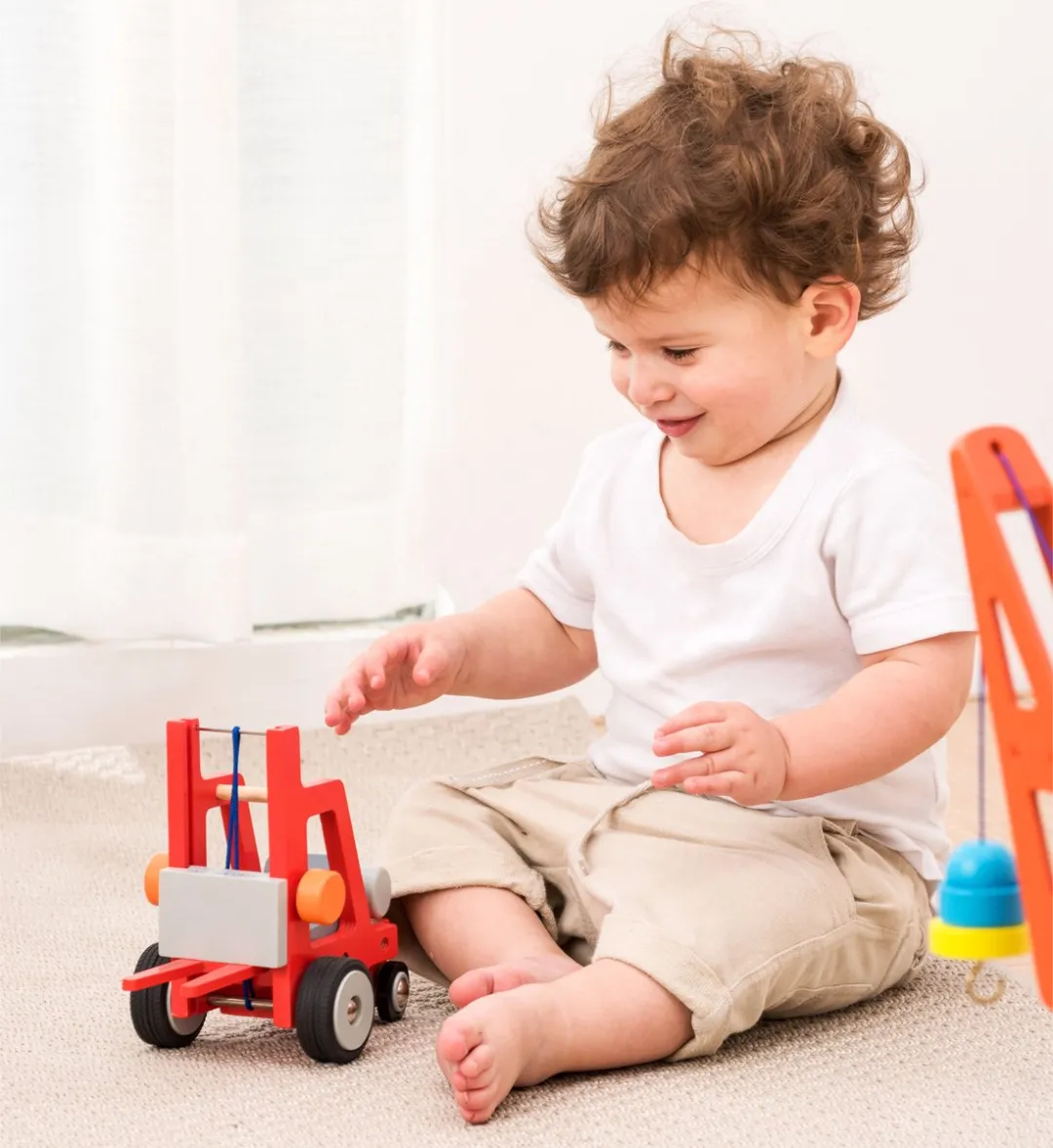 New Classic Toys Houten Heftruck 10920 - Rood